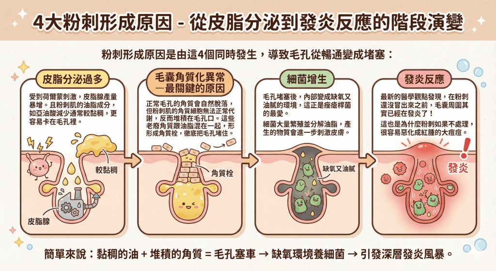 4大粉刺形成原因
