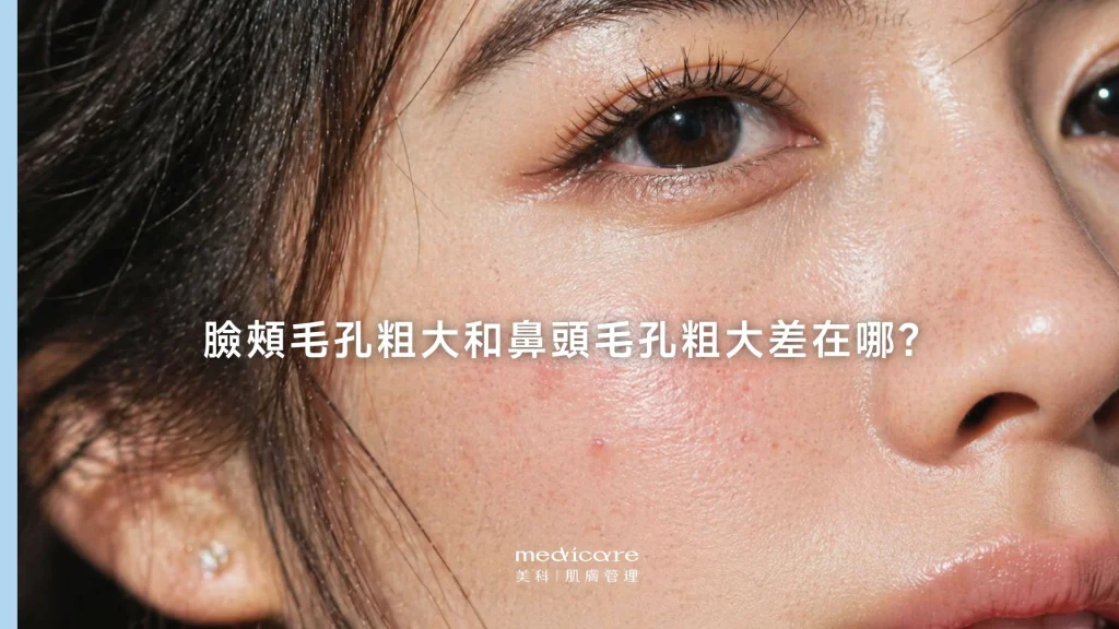 臉頰毛孔VS鼻頭毛孔